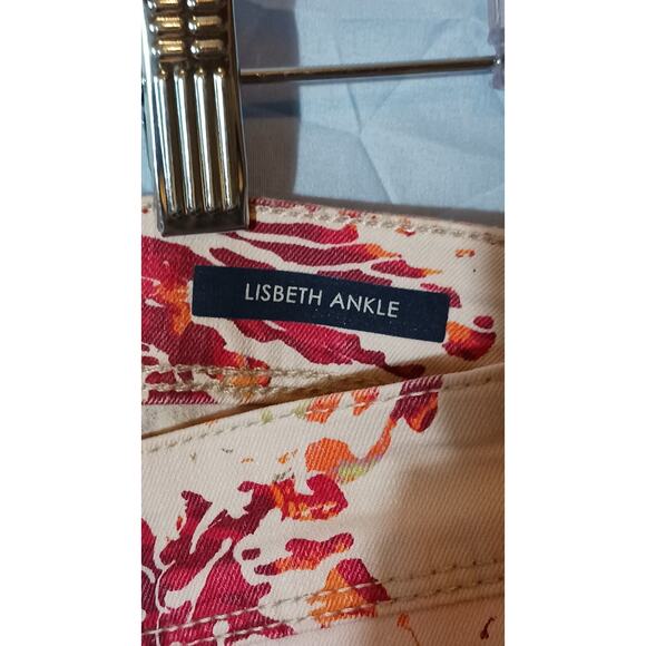 Bandolino Lisbeth Skinny Jeans Multicolor Floral Curvy Ankle Size 8 - Picture 4 of 10